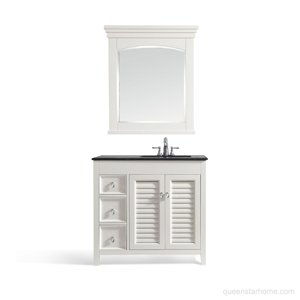 QS-AD06 36”R White bathroom vanity cabinet